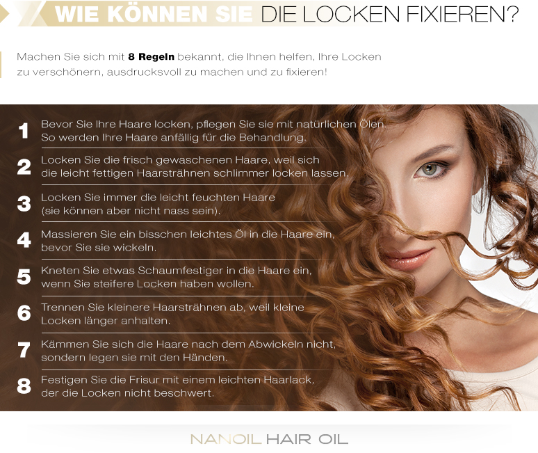 Wie können Sie die Locken fixieren?